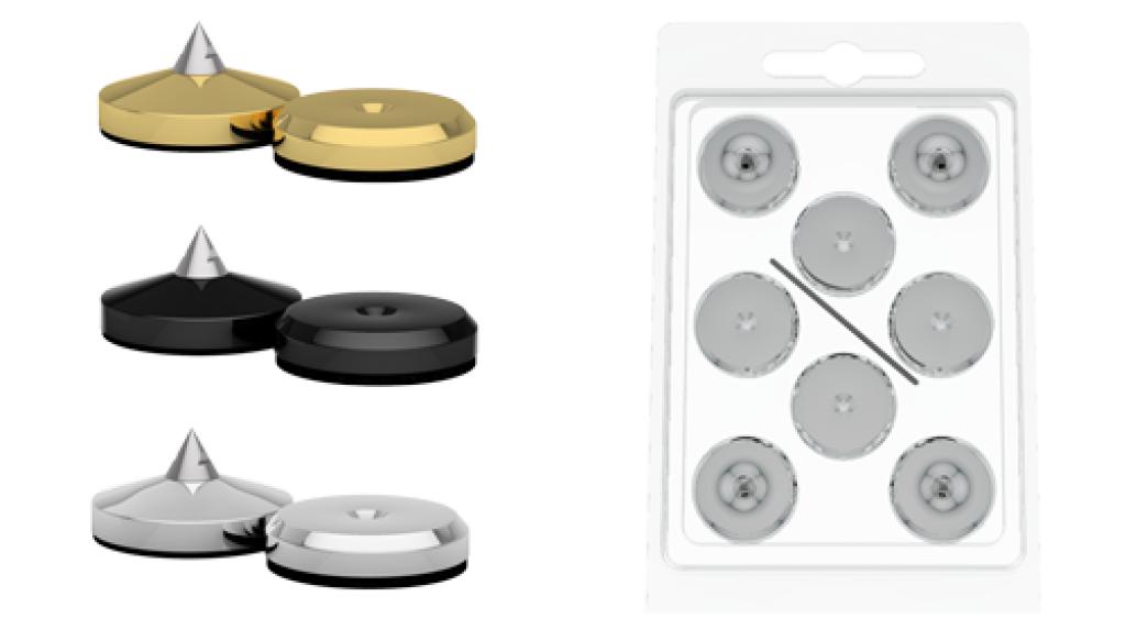 Spike Audio Selection (GoldKabel) Spike &amp; Disc Small 4x Negru Audio Selection (GoldKabel) imagine noua tecomm.ro