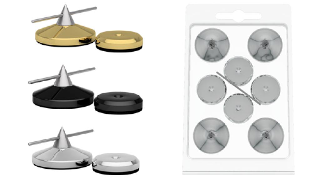 Spike Audio Selection (GoldKabel) Cone &amp; Disc Small 4x Negru Audio Selection (GoldKabel) imagine noua tecomm.ro