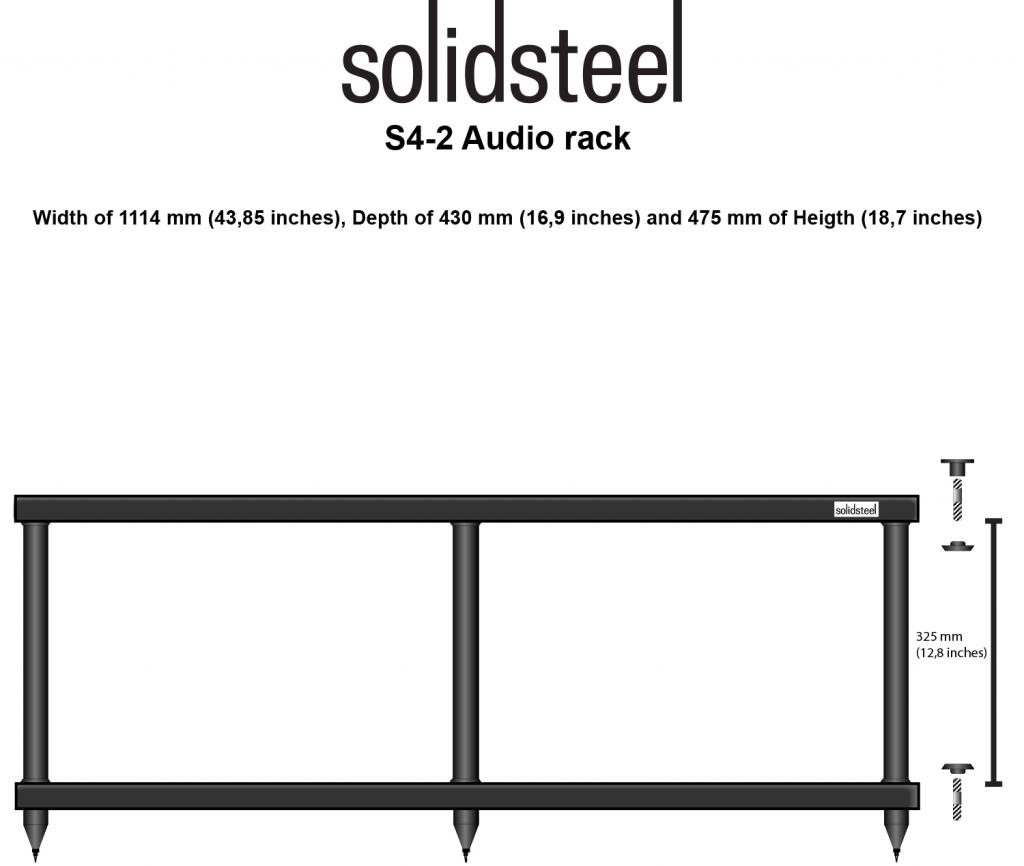 Rack Audio-Video Solidsteel S4-2 Negru avmall imagine noua