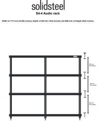 Rack Audio-Video Solidsteel S4-4 Negru